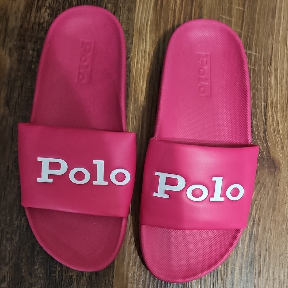 Polo Ralph Lauren Pink Slide Sandals